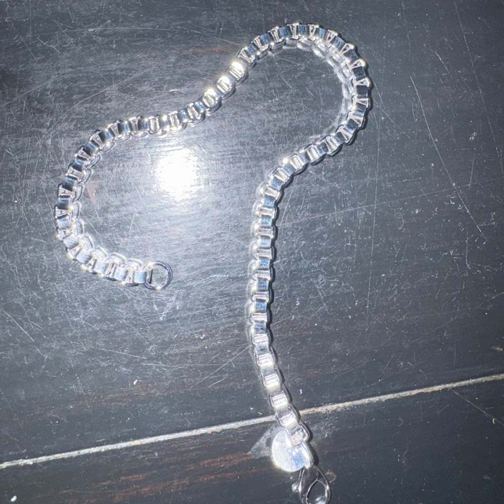 Sterling Silver Tennis Chain Necklace - Silver